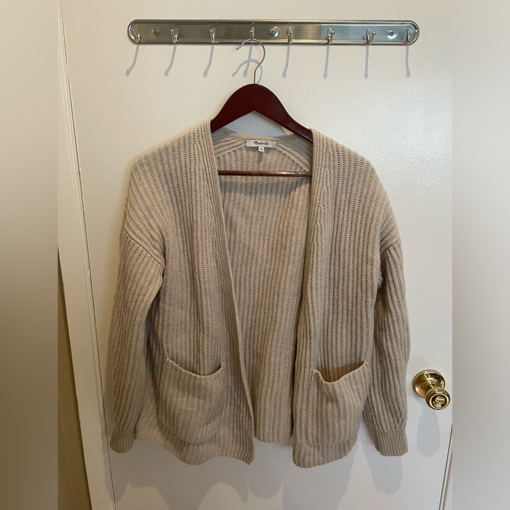 Madewell Redford Cardigan Sweater Size XXS Beige NWOT